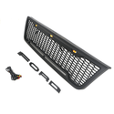 Front Grille Compatible with 2003 2004 2005 2006 2007 Ford Econoline E150 E250 E350 Grill with Letters and LEDs Matte Black