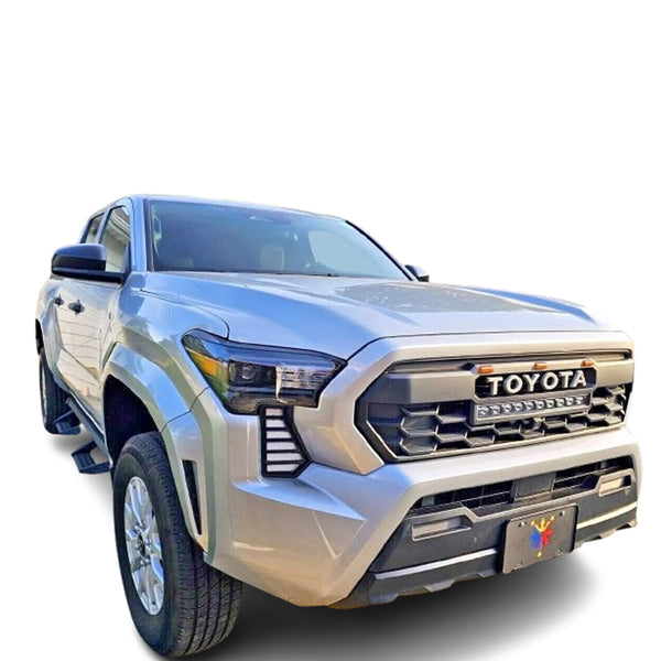 Front Grille Compatible with 2024 2025 Toyota Tacoma 4rd Gen TRD Style Front Grill Grille with Emblem and LEDs