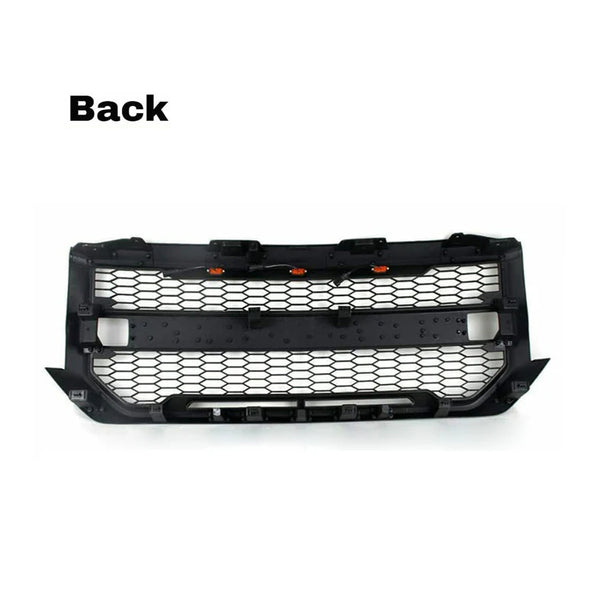 Grille Compatible with 2016 2017 2018 Chevrolet Silverado 1500 Front Grill with Side Lights and Letters