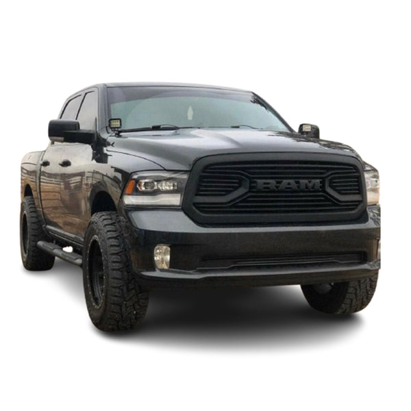 Black Front Grille Fit For 2013 2014 2015 2016 2017 2018 Dodge RAM 1500 Grill Big Horn Style With Letters