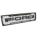 Raptor Style Front Grille For 1980 1981 1982 1983 1984 1985 1986 Ford F150 Bronco Black Grill with Letters and LED Lights