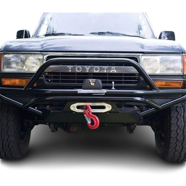 Front Grille for 1990 1991 1992 1993 1994 1995 1996 1997 Toyota Land Cruiser LC80 TRD Grill with Emblem and LEDs