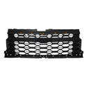 Black Front Grille Fit for 2022 2023 2024 Chevrolet Chevy Silverado 1500 Grill with 5 LED Lights and Letters