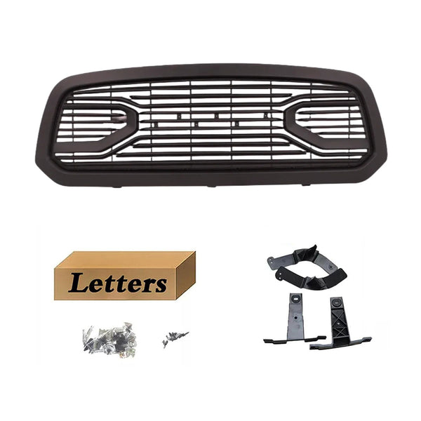 Black Front Grille Fit For 2013 2014 2015 2016 2017 2018 Dodge RAM 1500 Grill Big Horn Style With Letters