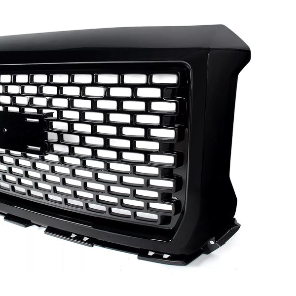 Front Honeycomb Style Grille Fit for 2014 2015 GMC Sierra 1500 Grill Glossy Black