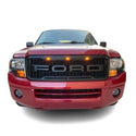 Grille for 2007 2008 2009 2010 2011 2012 2013 2014 Ford Expedition Grill with Letters and LEDs Matte Black