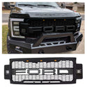 Front Grille Fit for 2017 2018 2019 Ford F250 F350 F450 Grill Super Duty Raptor Style Grill with Letters and LEDs