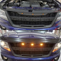 Front Grille Compatible with 2016 2017 2018 2019 2020 Chevrolet Chevy Colorado Grill with Letters and LED Lights Matte Black