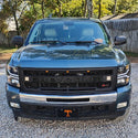 Front Grille Compatible with 2007 2008 2009 2010 2011 2012 2013 Chevy Silverado 1500 Grill With 3+2 Lights