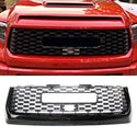 Front Grille for 2014 2015 2016 2017 2018 2019 2020 2021 Toyota Tundra Honeycomb Style Grill with Letters and Gloss Frame